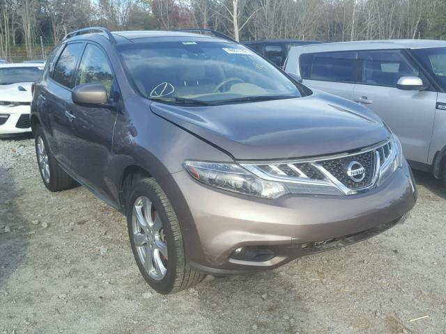 JN8AZ1MW2EW515234 - 2014 NISSAN MURANO S BROWN photo 1