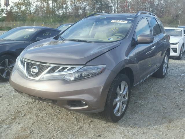 JN8AZ1MW2EW515234 - 2014 NISSAN MURANO S BROWN photo 2