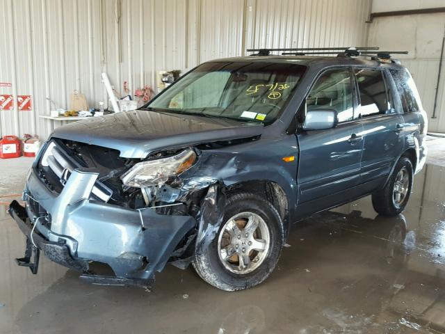 5FNYF18348B015815 - 2008 HONDA PILOT SE BLUE photo 2