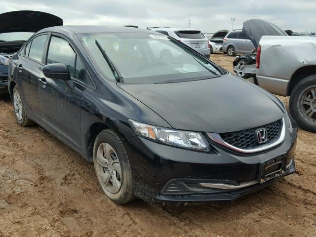 19XFB2F53FE015465 - 2015 HONDA CIVIC LX BLACK photo 1