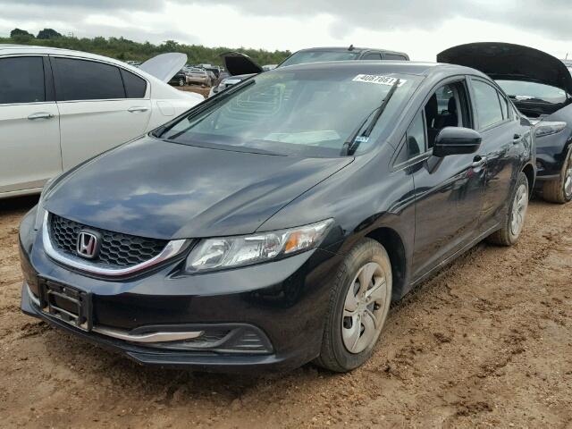 19XFB2F53FE015465 - 2015 HONDA CIVIC LX BLACK photo 2