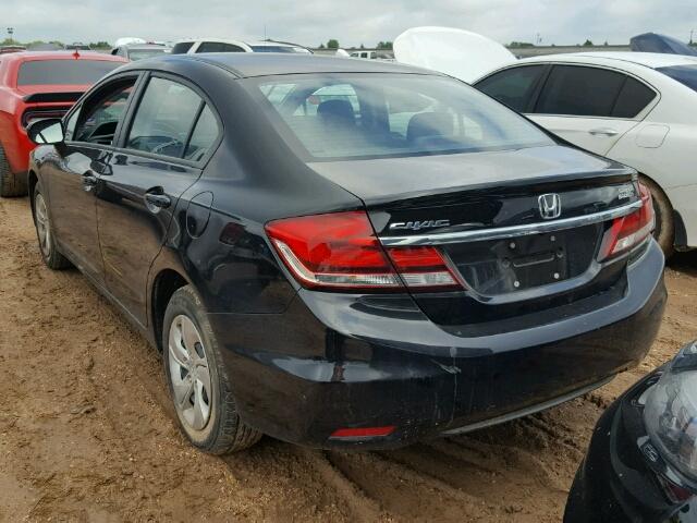 19XFB2F53FE015465 - 2015 HONDA CIVIC LX BLACK photo 3