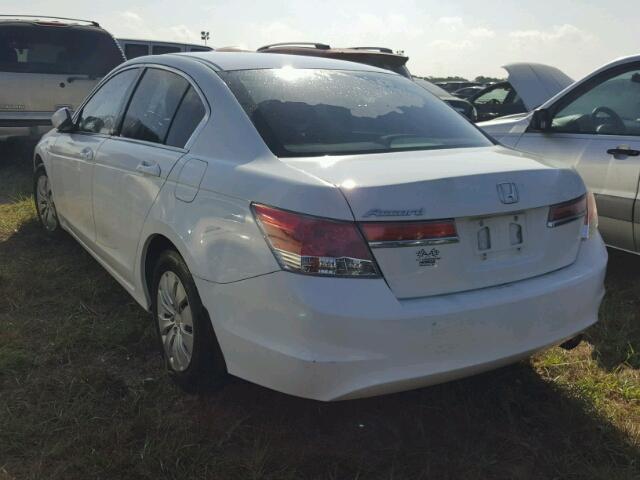 1HGCP2F3XCA016812 - 2012 HONDA ACCORD LX WHITE photo 3