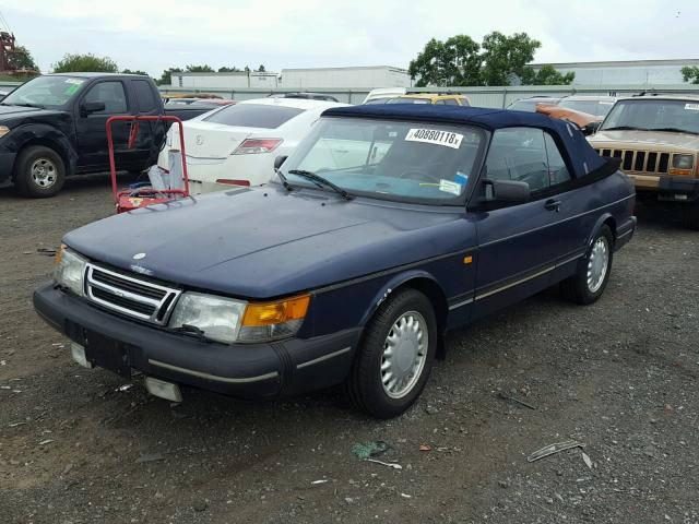 YS3AK75E4P7001643 - 1993 SAAB 900 S BLUE photo 2