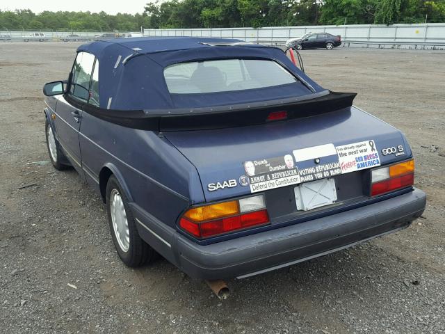 YS3AK75E4P7001643 - 1993 SAAB 900 S BLUE photo 3