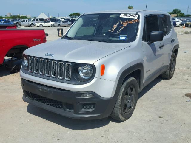 ZACCJAAT1FPB46094 - 2015 JEEP RENEGADE S SILVER photo 2