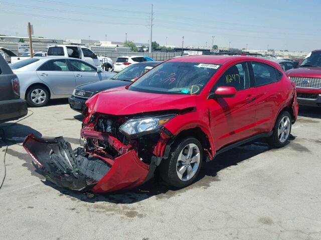 3CZRU6H3XHG704706 - 2017 HONDA HR-V LX RED photo 2