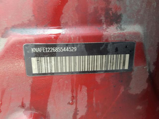 KNAFE122685544529 - 2008 KIA SPECTRA EX RED photo 10