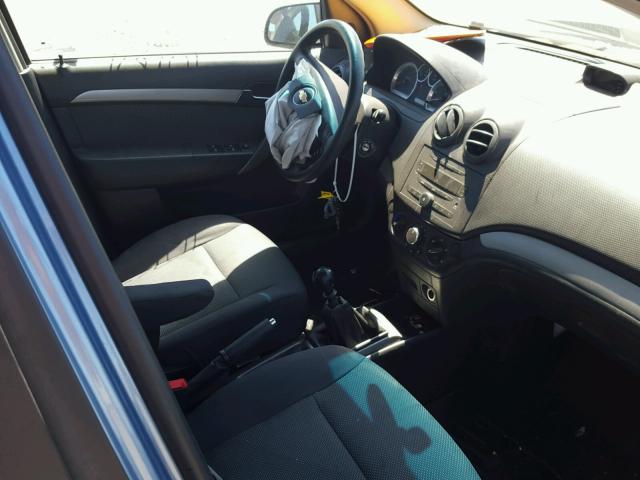 KL1TD56698B037081 - 2008 CHEVROLET AVEO BASE Կապույտ լուսանկար 5