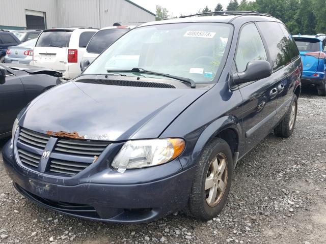 1D4GP45R97B162350 - 2007 DODGE CARAVAN SX BLUE photo 2