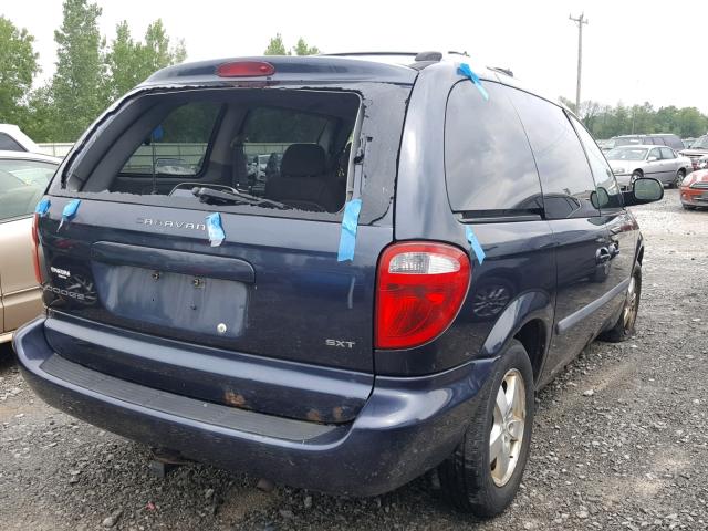 1D4GP45R97B162350 - 2007 DODGE CARAVAN SX BLUE photo 4