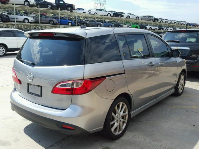 JM1CW2CL7C0109623 - 2012 MAZDA 5 SILVER photo 4