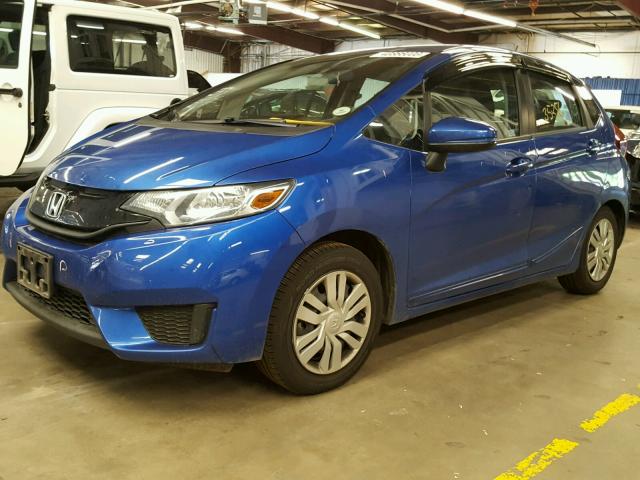 3HGGK5H50FM779154 - 2015 HONDA FIT LX BLUE photo 2