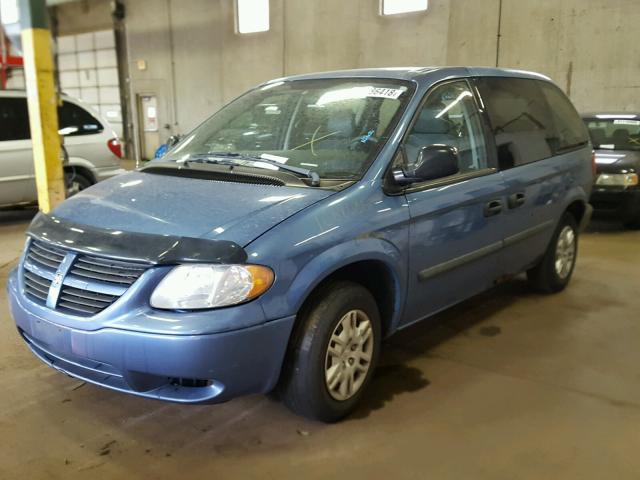 1D4GP25B97B239922 - 2007 DODGE CARAVAN SE BLUE photo 2