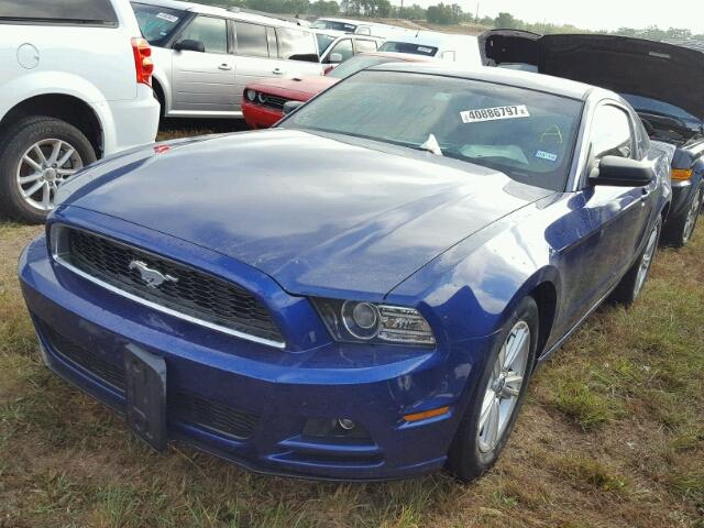 1ZVBP8AM4E5274636 - 2014 FORD MUSTANG BLUE photo 2
