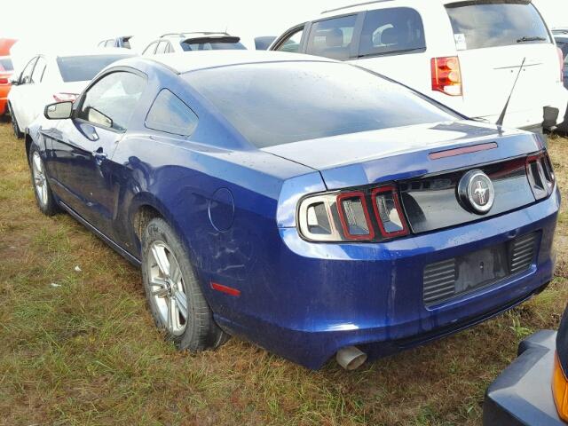 1ZVBP8AM4E5274636 - 2014 FORD MUSTANG BLUE photo 3