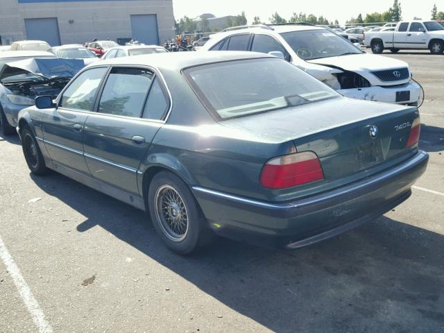 WBAGJ8327WDM22689 - 1998 BMW 740 IL GREEN photo 3