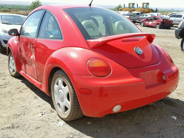 3VWCK21C31M446148 - 2001 VOLKSWAGEN NEW BEETLE 红色 照片 3