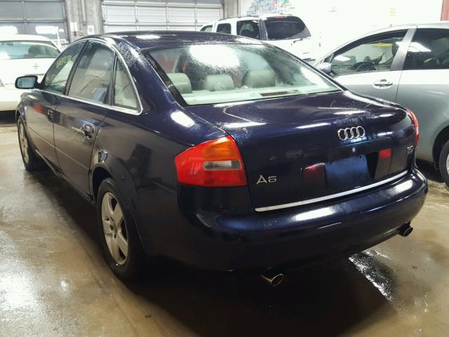 WAULT64B72N098661 - 2002 AUDI A6 3.0 QUA BLUE photo 3