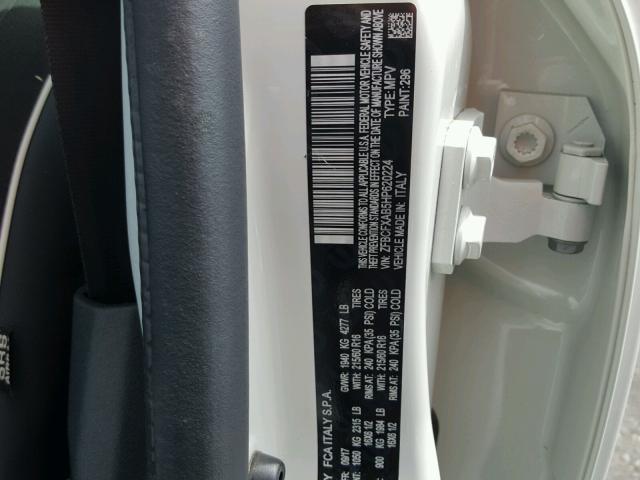 ZFBCFXAB5HP620224 - 2017 FIAT 500X POP WHITE photo 10