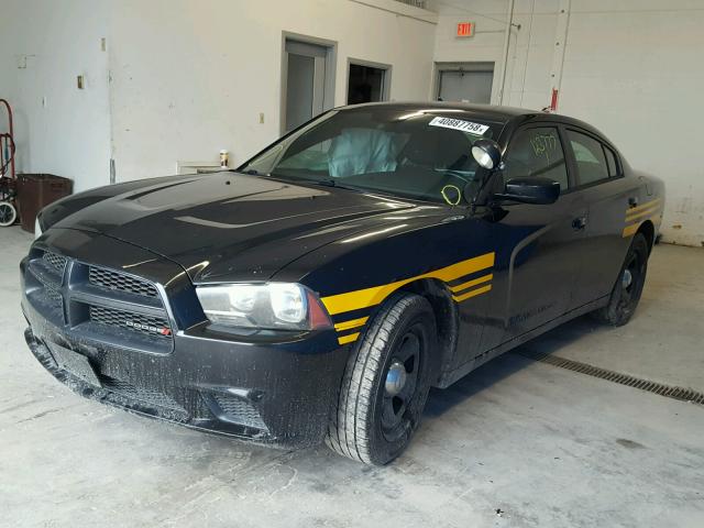 2C3CDXAG5DH706764 - 2013 DODGE CHARGER PO BLACK photo 2