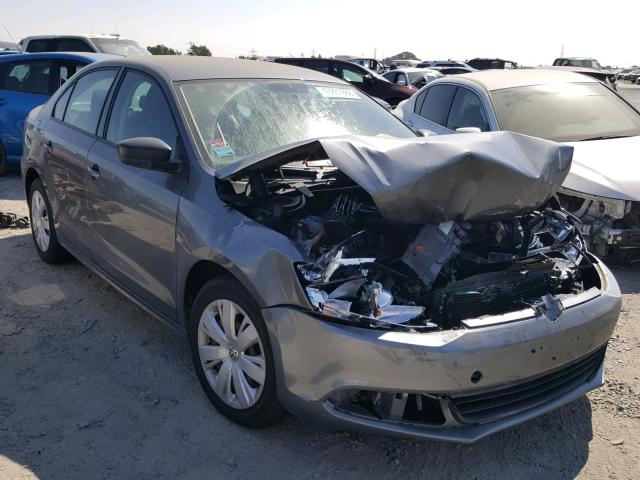 3VW2K7AJ0CM384833 - 2012 VOLKSWAGEN JETTA BASE Մոխրագույն լուսանկար 1