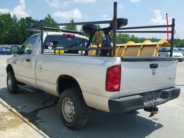 3D7KS26DX8G205170 - 2008 DODGE RAM 2500 S SILVER photo 3