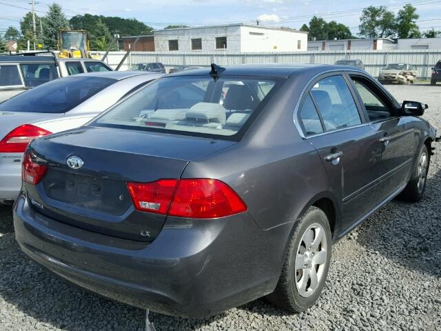 KNAGE228X95326674 - 2009 KIA OPTIMA LX GRAY photo 4