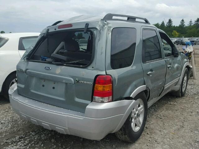 1FMYU49H27KB74976 - 2007 FORD ESCAPE HEV GREEN photo 4