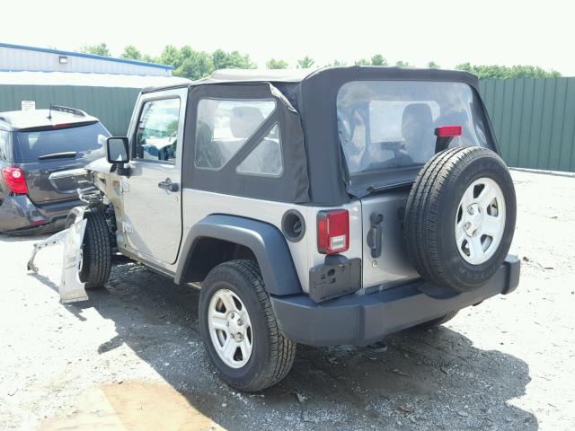 1C4AJWAG2DL655068 - 2013 JEEP WRANGLER S GRAY photo 3
