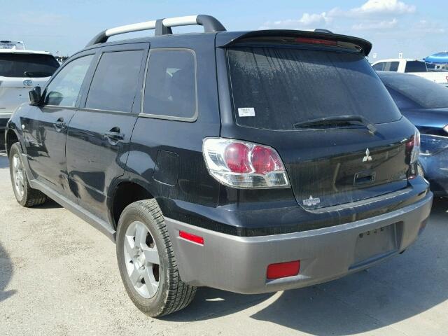 JA4LZ41G43U074552 - 2003 MITSUBISHI OUTLANDER BLACK photo 3