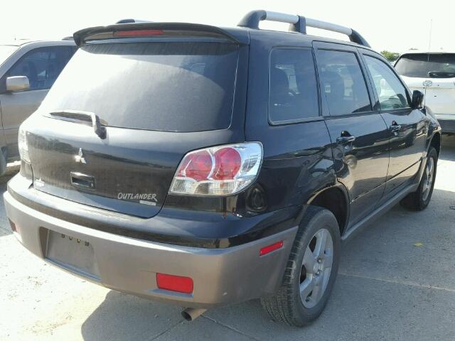 JA4LZ41G43U074552 - 2003 MITSUBISHI OUTLANDER BLACK photo 4