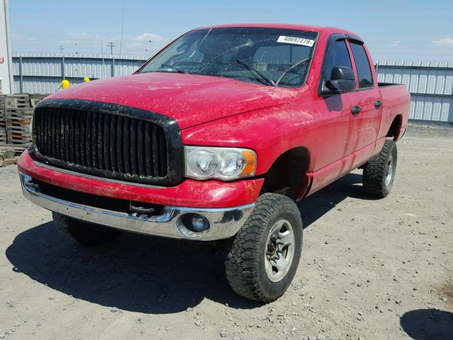 3D7KU28653G729599 - 2003 DODGE RAM 2500 S RED photo 2