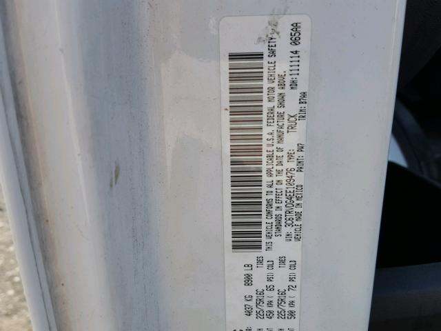 3C6TRVDG4EE109476 - 2014 RAM PROMASTER 白色 照片 10