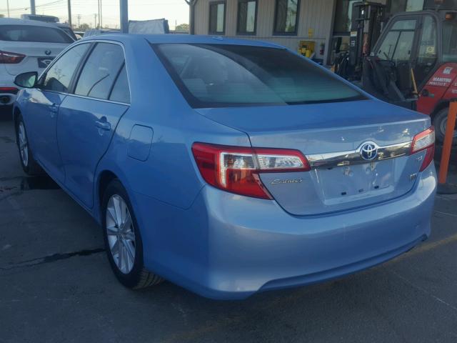 4T1BD1FK9CU031901 - 2012 TOYOTA CAMRY HYBR 蓝色 照片 3