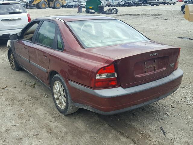 YV1TS94D111162542 - 2001 VOLVO S80 RED photo 3