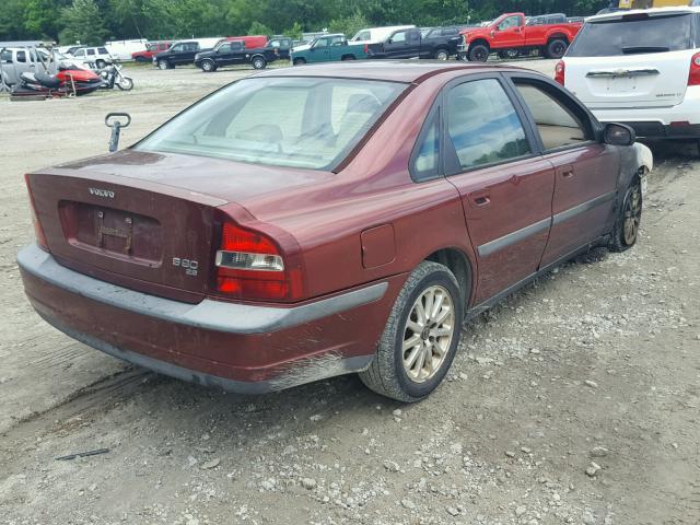 YV1TS94D111162542 - 2001 VOLVO S80 RED photo 4