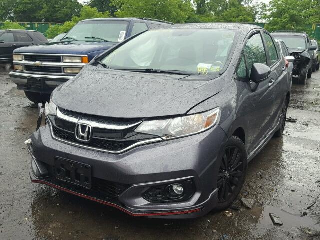 3HGGK5H69JM717222 - 2018 HONDA FIT SPORT GRAY photo 2