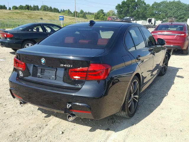 WBA8B3C57GK383856 - 2016 BMW 340 I أسود صورة 4