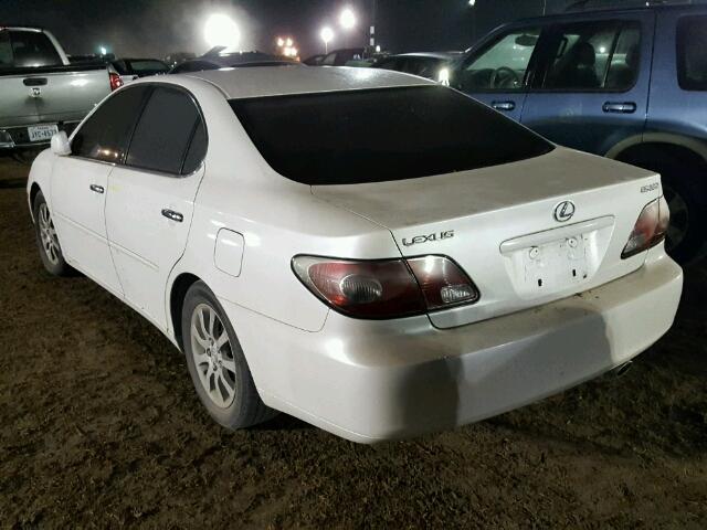 JTHBA30G345009867 - 2004 LEXUS ES WHITE photo 3