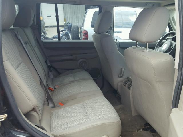 1J8HG48K17C621616 - 2007 JEEP COMMANDER BLACK photo 6