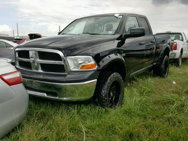 1C6RD7FT5CS105493 - 2012 DODGE RAM 1500 BLACK photo 2