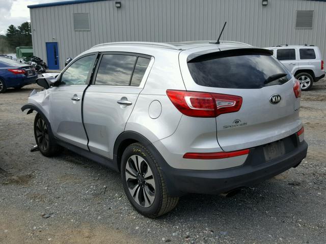 KNDPCCA62D7386248 - 2013 KIA SPORTAGE S SILVER photo 3