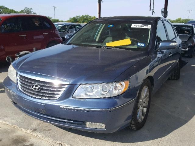 KMHFC46F39A358071 - 2009 HYUNDAI AZERA SE BLUE photo 2