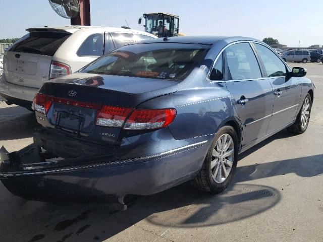 KMHFC46F39A358071 - 2009 HYUNDAI AZERA SE BLUE photo 4