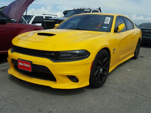 2C3CDXGJ1HH511091 - 2017 DODGE CHARGER R/ YELLOW photo 2