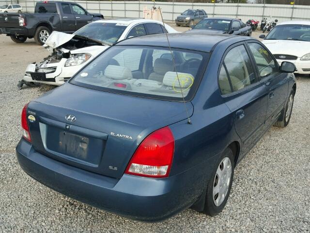 KMHDN45D43U538005 - 2003 HYUNDAI ELANTRA GL GREEN photo 4