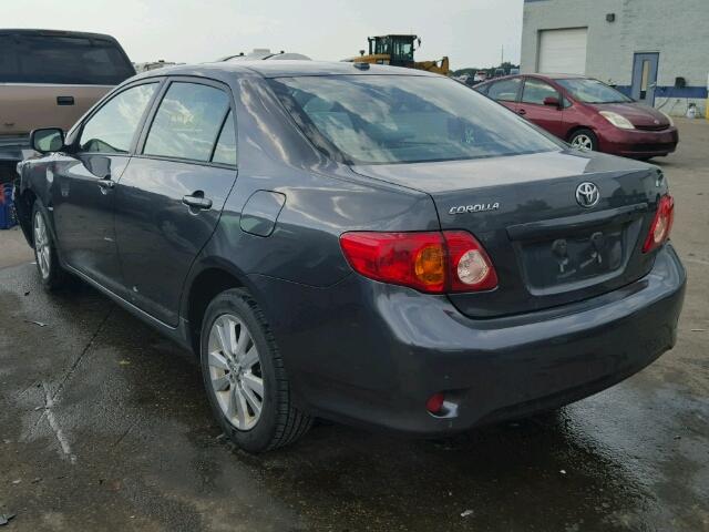 1NXBU40E99Z100180 - 2009 TOYOTA COROLLA GRAY photo 3