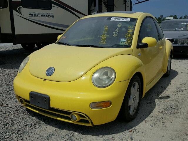 3VWCK21C71M441650 - 2001 VOLKSWAGEN NEW BEETLE ყვითელი ფოტო 2