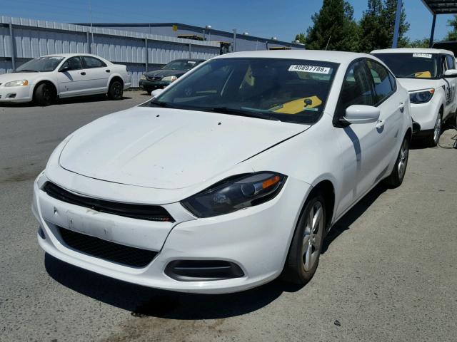 1C3CDFBB2GD667887 - 2016 DODGE DART SXT WHITE photo 2